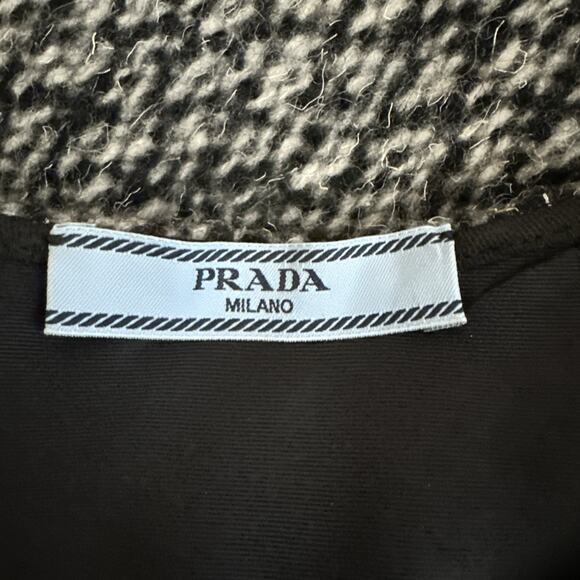 Prada Womens Flare A-Line Gray Wool Tweed Skirt Size US 6/ IT 42 Classic Preppy - Picture 5 of 8